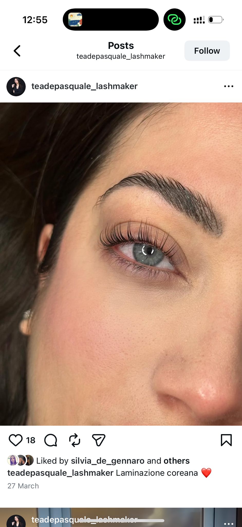 Laminazione ciglia coreana